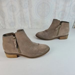 Blondo Liam Mushroom suede waterproof double-zip ankle booties women's size 7